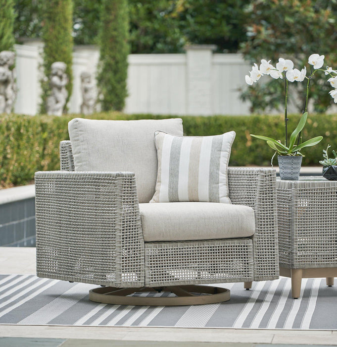 Seton Creek Outdoor Swivel Lounge with Cushion