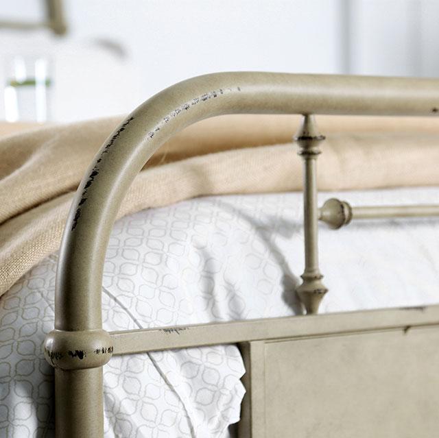 Haldus Cal.King, E.King, & Twin Bed White, Ivory, & Red