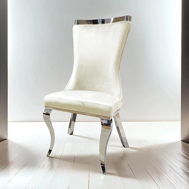 Basilicata Gold Chair (2/CTN) White, Gray, & Black