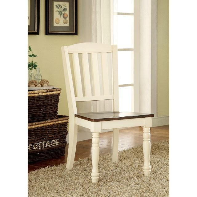 HARRISBURG Vintage White/Dark Oak Side Chair (2/CTN) image