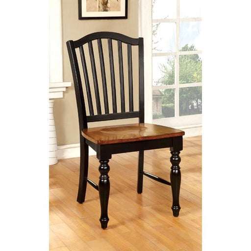 MAYVILLE Black/Antique Oak Side Chair (2/CTN) image