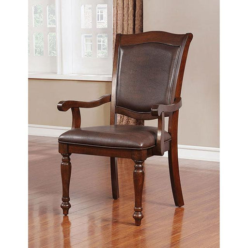 Sylvana Brown Cherry/Espresso Arm Chair (2/CTN) image