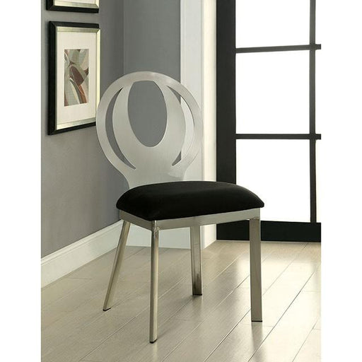 ORLA Silver/Black Side Chair (2/CTN) image
