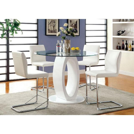 LODIA II White Round Counter Ht. Table image