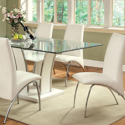 Glenview White/Chrome Dining Table image