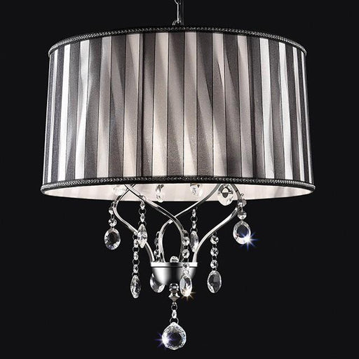 Arya Black/Chrome Ceiling Lamp, Hanging Crystal image