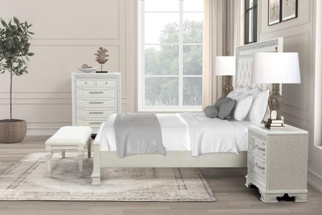 Stella Mia 4 Pc 5 Pc Queen Bedroom Set White