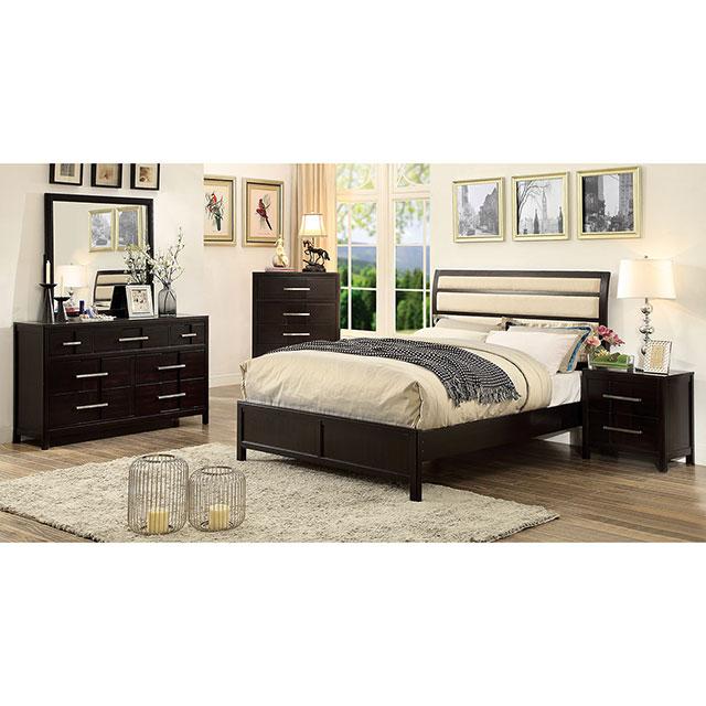 Berenice Espresso/Beige Cal.King Bed