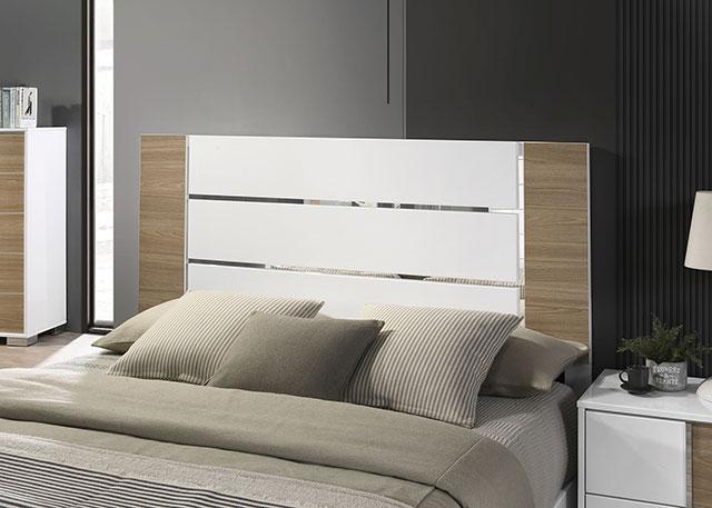 ERLANGEN Cal.King Bed, White/Natural