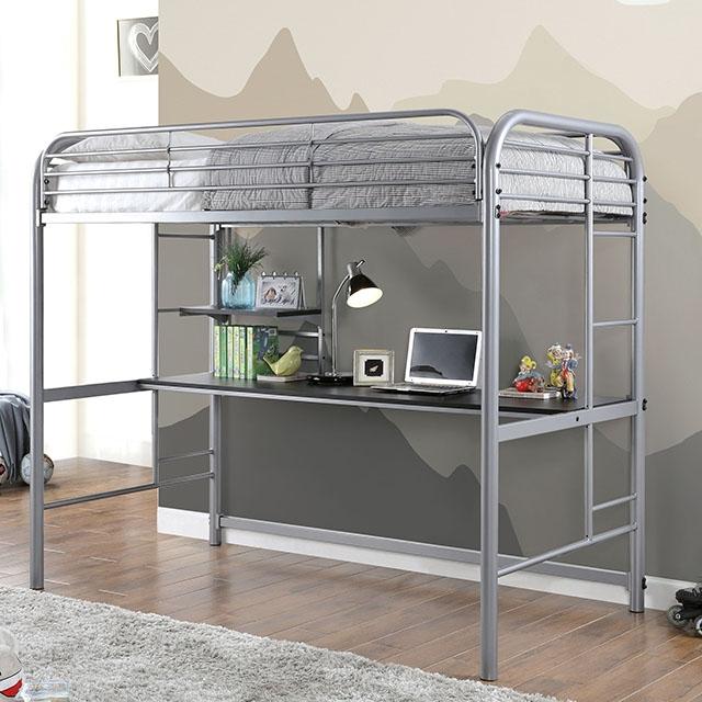 Opal Iii Silver Twin Loft Bed image