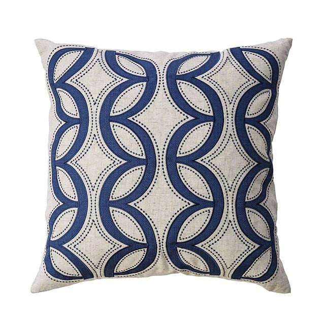 Teri Natural/Indigo 20" X 20" Pillow, Natural & Indigo (2/CTN)