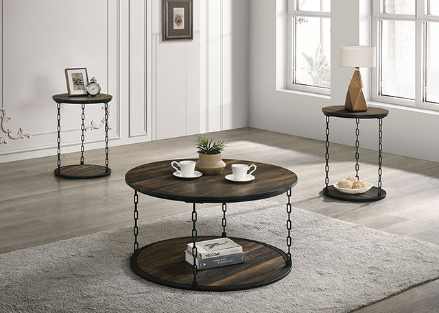 Ophira 3 Pc. Table Set Brown